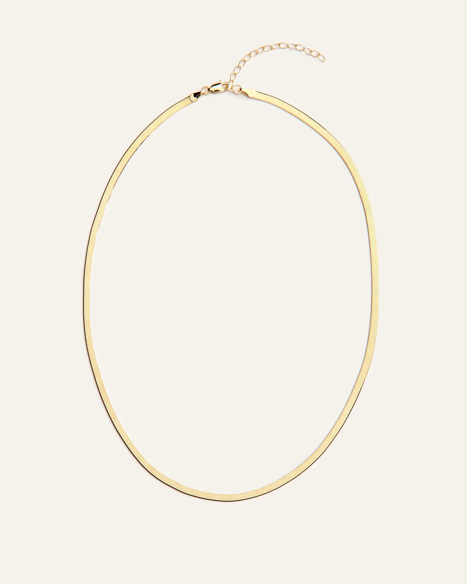 10K Gold Herringbone Chain Necklace