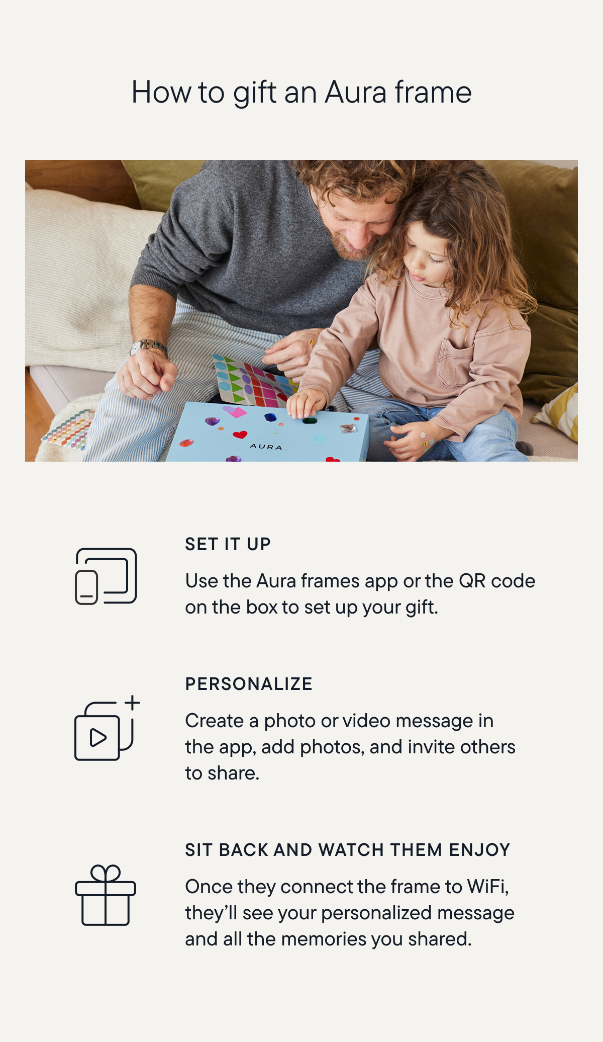 How to gift an Aura frame. 