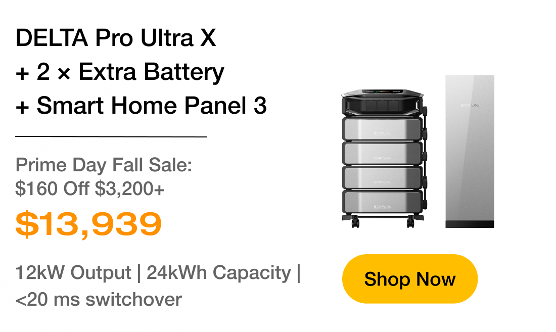 DELTA Pro Ultra X + 2 &times; Extra Battery + Smart Home Panel 3