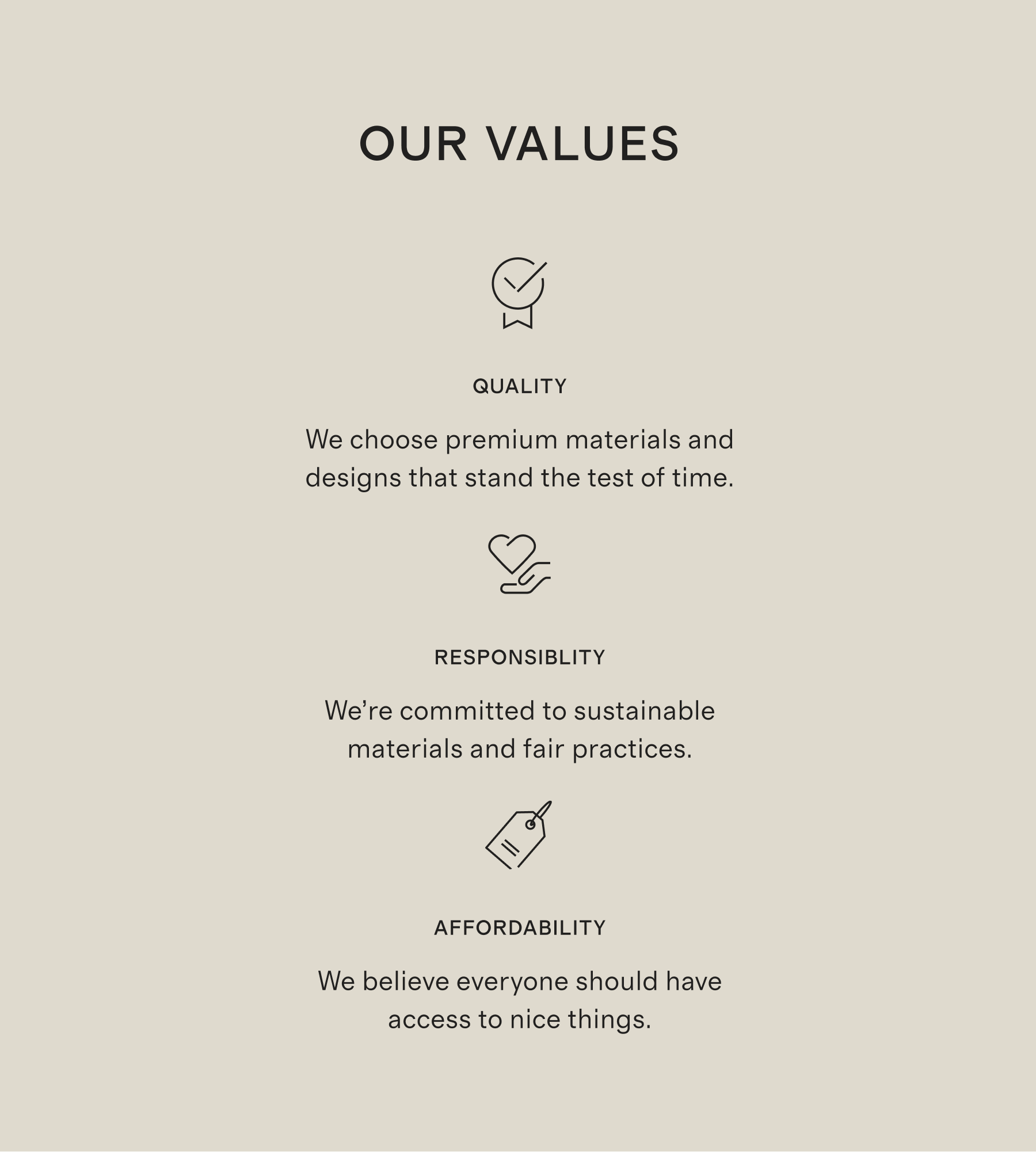 OUR VALUES