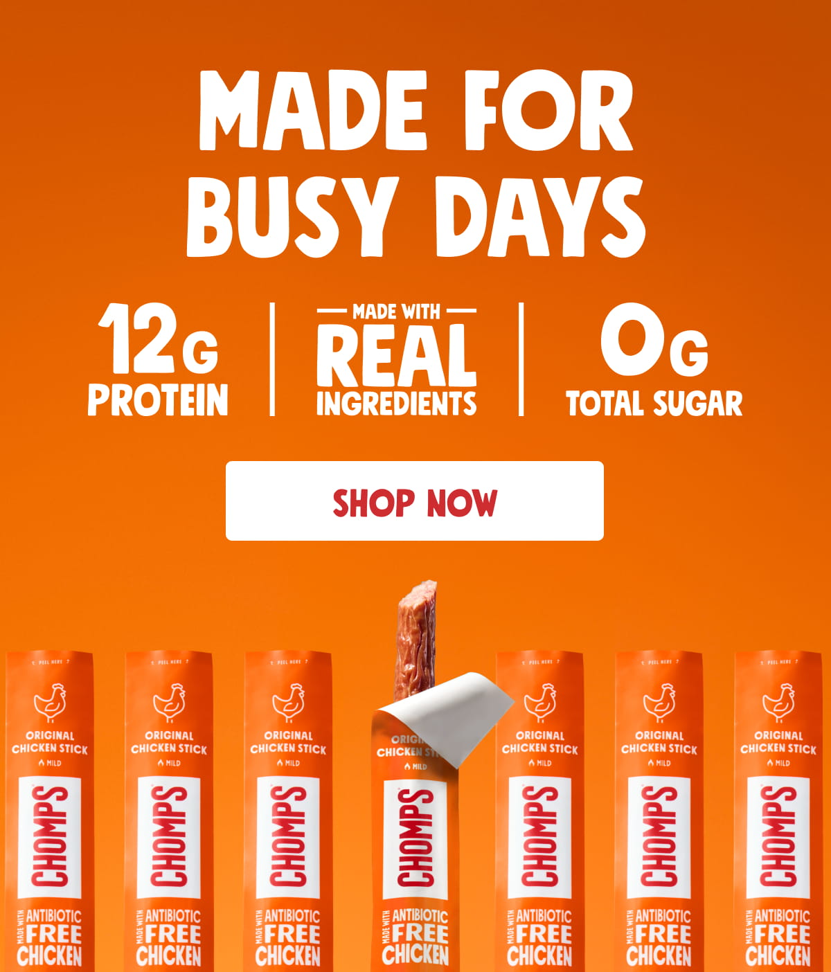 MADE FOR BUSY DAYS | 12g Protein | Made with real ingredients | 0g total sugar | Shop Now