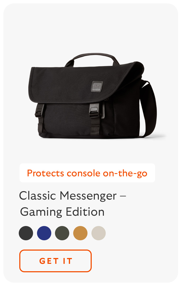 [Product 4] Classic Messenger &ndash; Gaming Edition [Starburst] Protects console on-the-go CTA Get it
