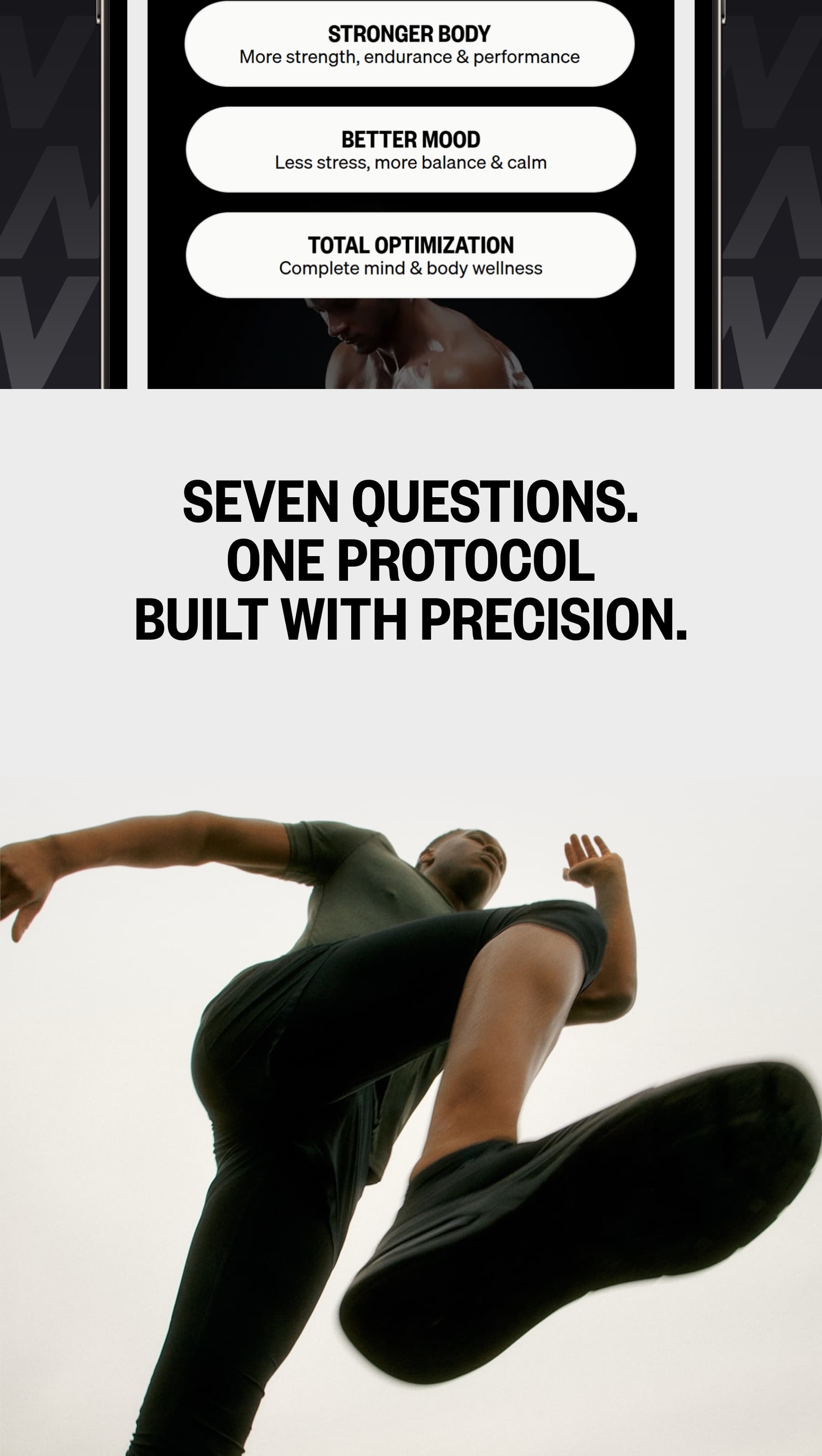 Seven questions. One protocol built with precision.