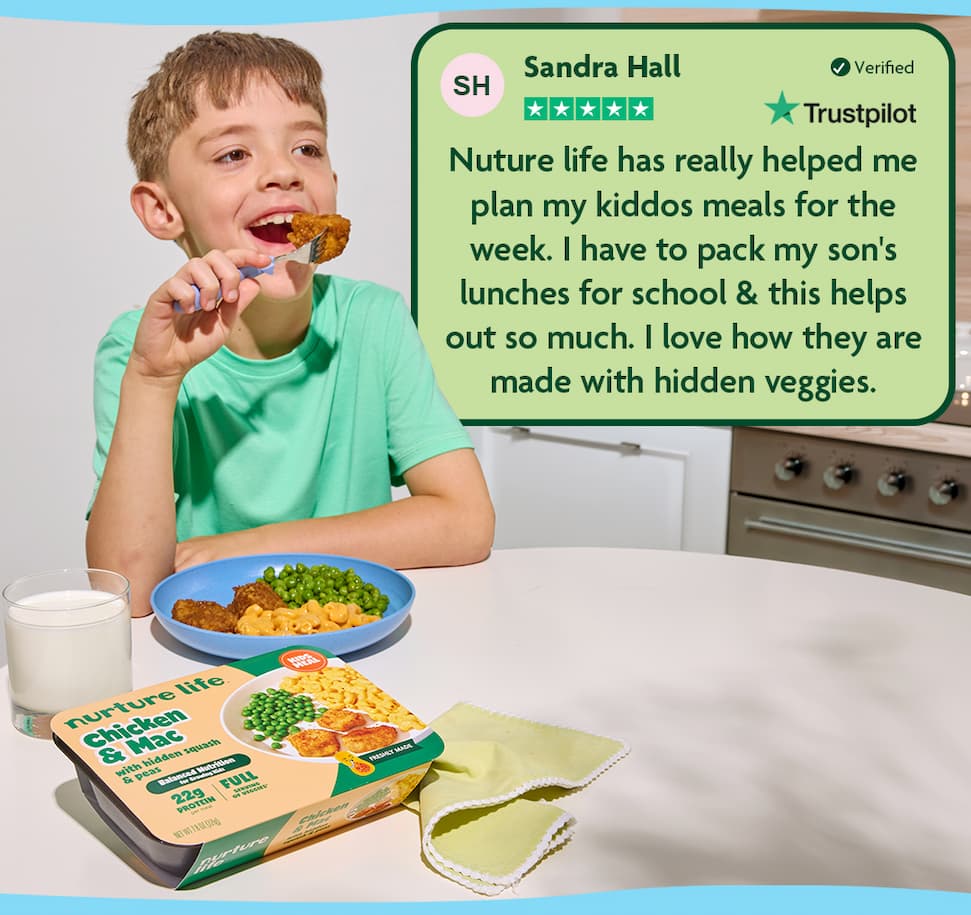 5-star TrustPilot review for Nurture Life Kids Meals