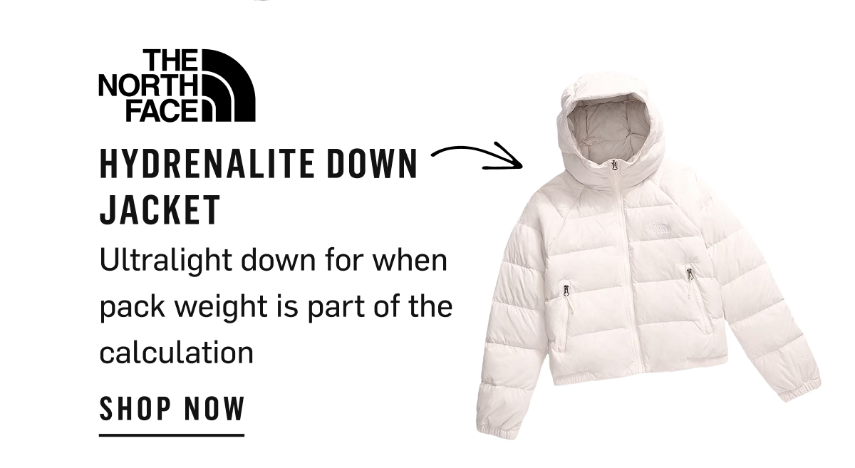 The North Face Hydrenalite Down Jacket: ultralight down for when pack weight counts. Shop Now!