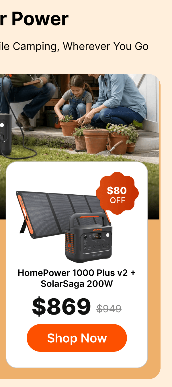 HomePower 1000 Plus v2 +SolarSaga 200W