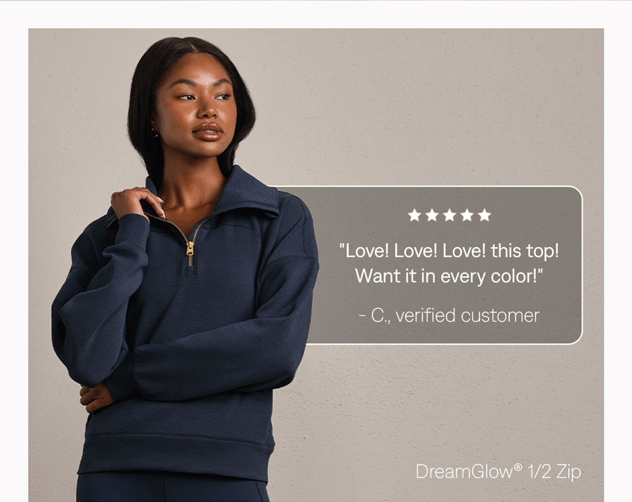 DreamGlow&reg; 1/2 Zip