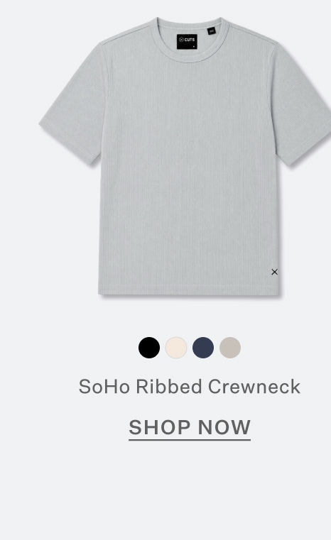 SoHo Ribbed Crewneck Tee