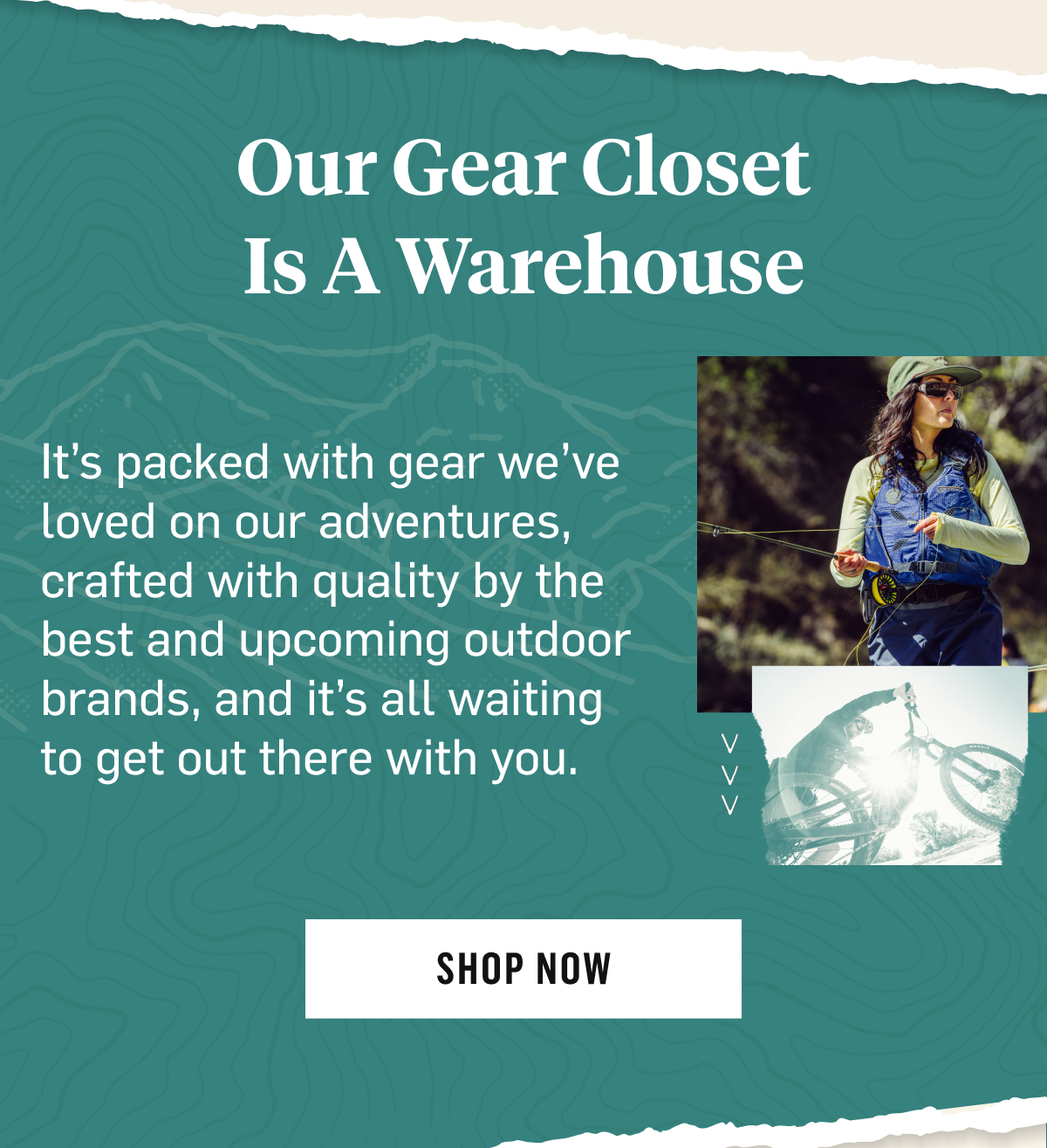 Our gear closet is a warehouse