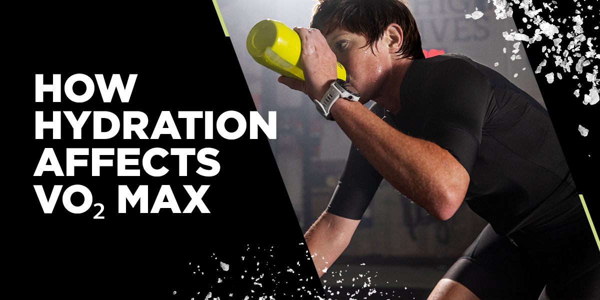 Person sweating and exercising with the title "How Hydration Affects VO₂ Max"