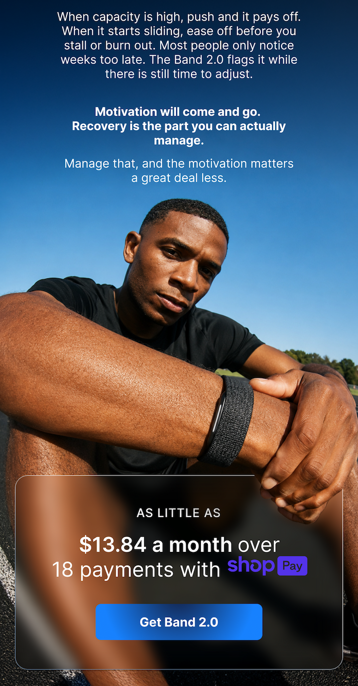 Motivation comes and goes. Recovery is the part you can actually manage.
