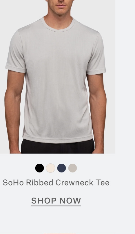 SoHo Ribbed Crewneck Tee