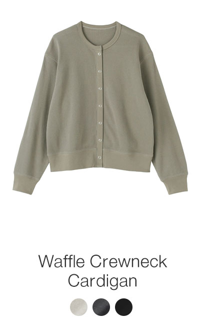 Shop Waffle Crewneck Cardigan