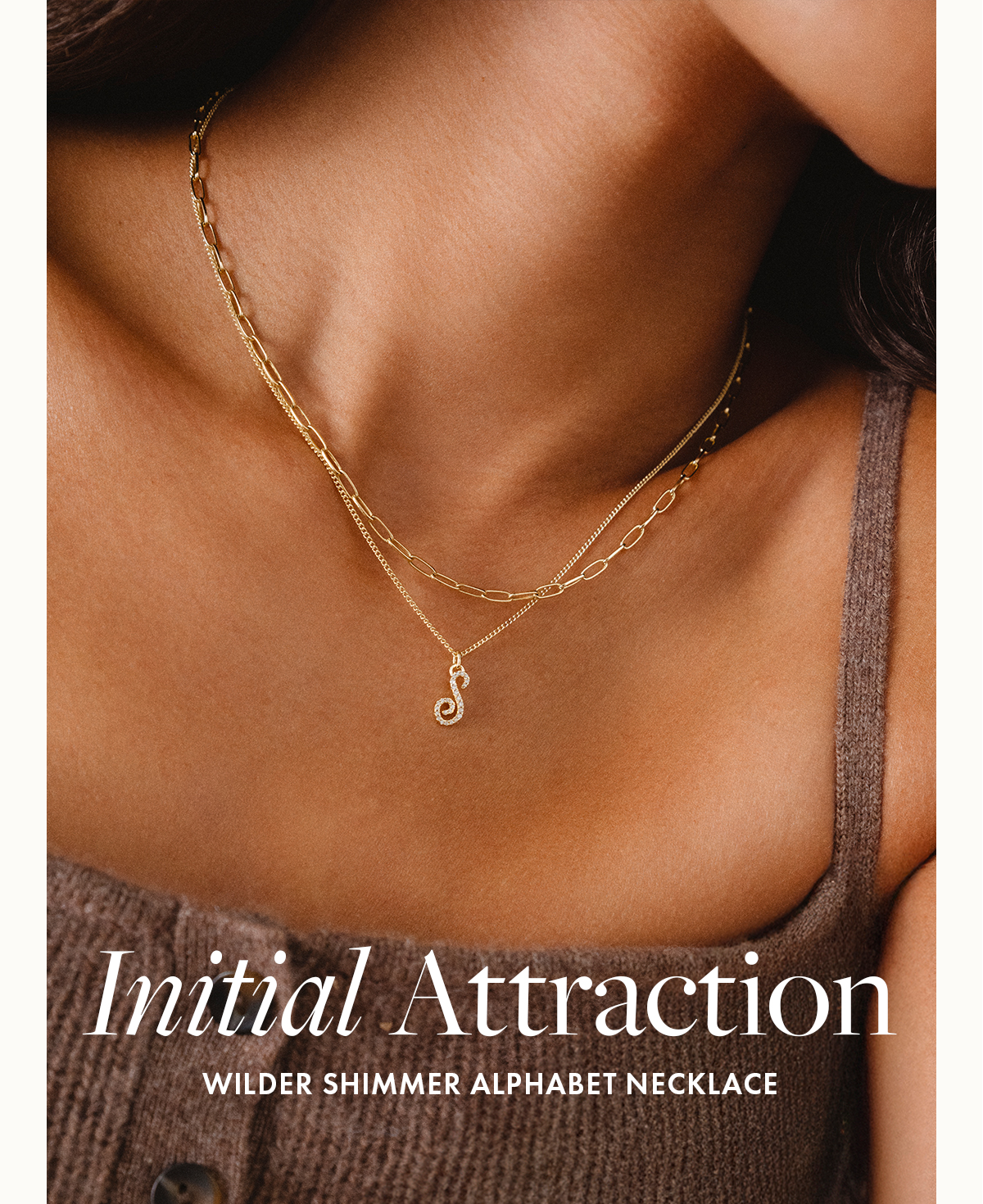Initial Attraction: Wilder Shimmer Alphabet Necklace