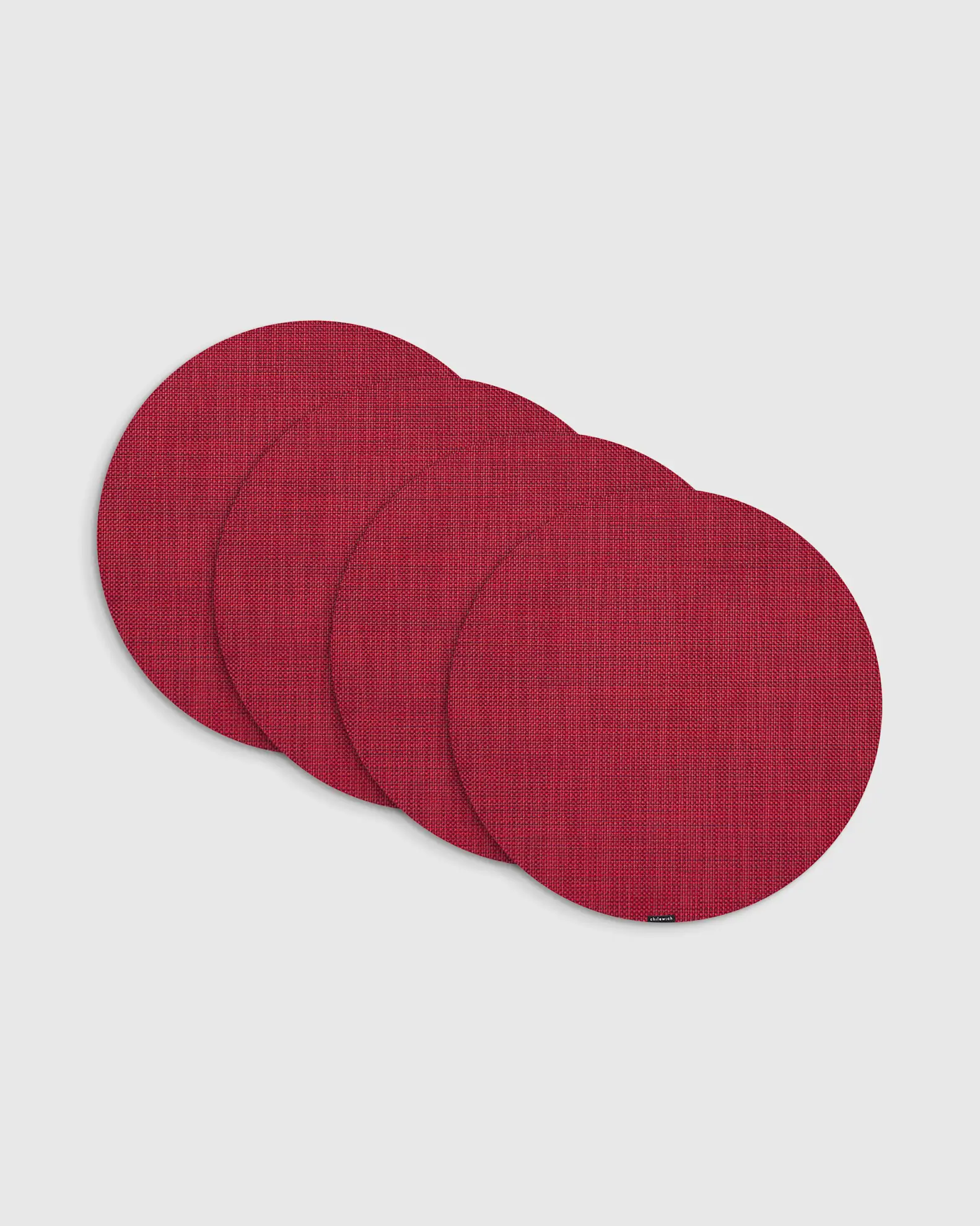 Mini Basketweave Easy-Care Round Placemat, Set of 4 by Chilewich