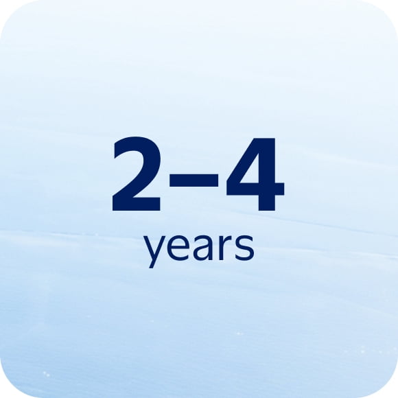 2&ndash;4 years