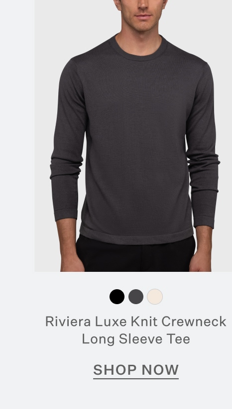 Riviera Luxe Knit Crewneck Long Sleeve Tee