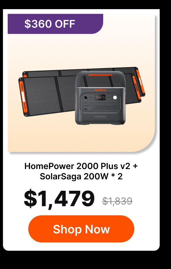 HomePower 2000 Plus v2 +SolarSaga 200W * 2