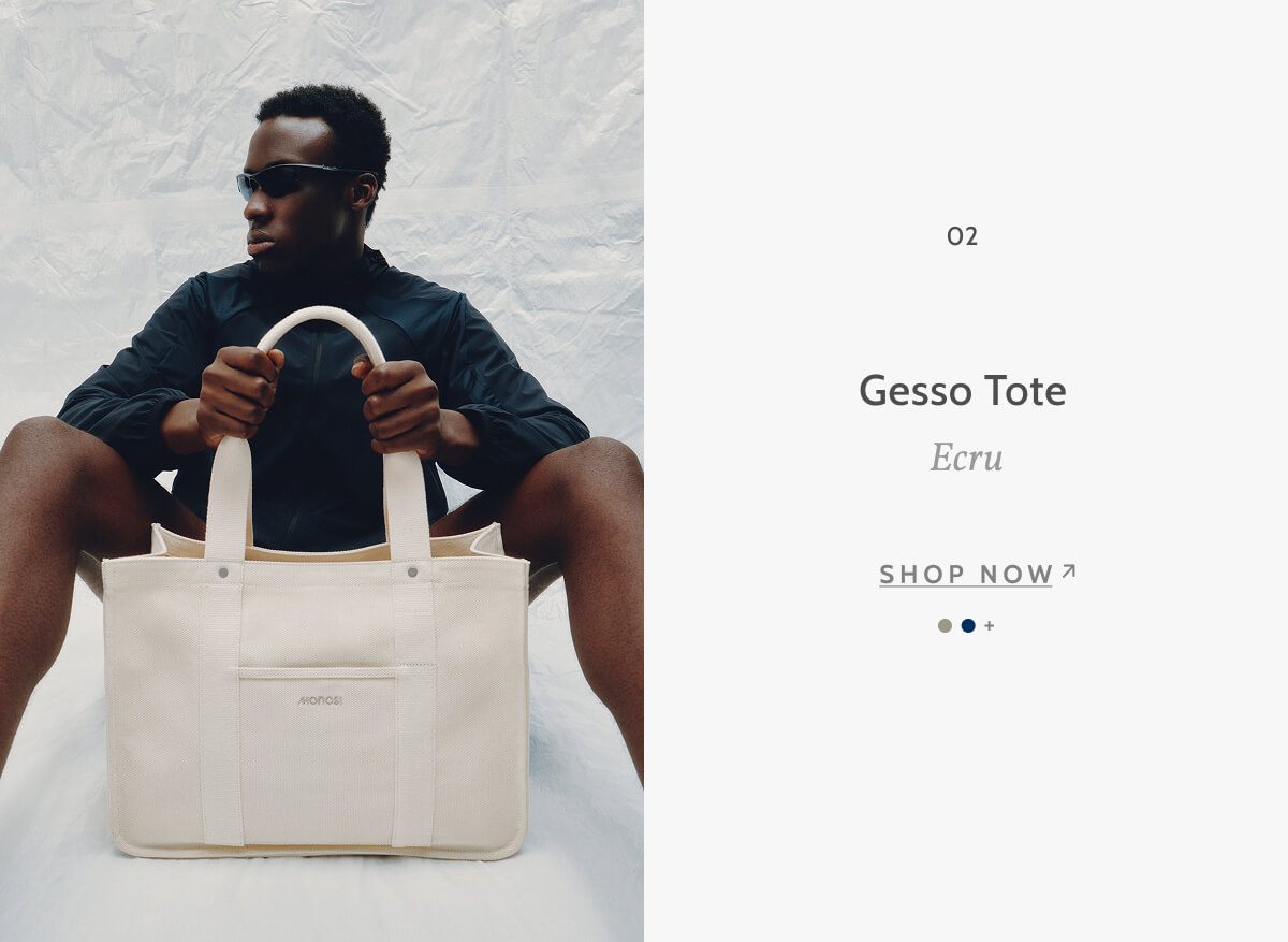 02. Gesso Tote. Ecru. Shop now.