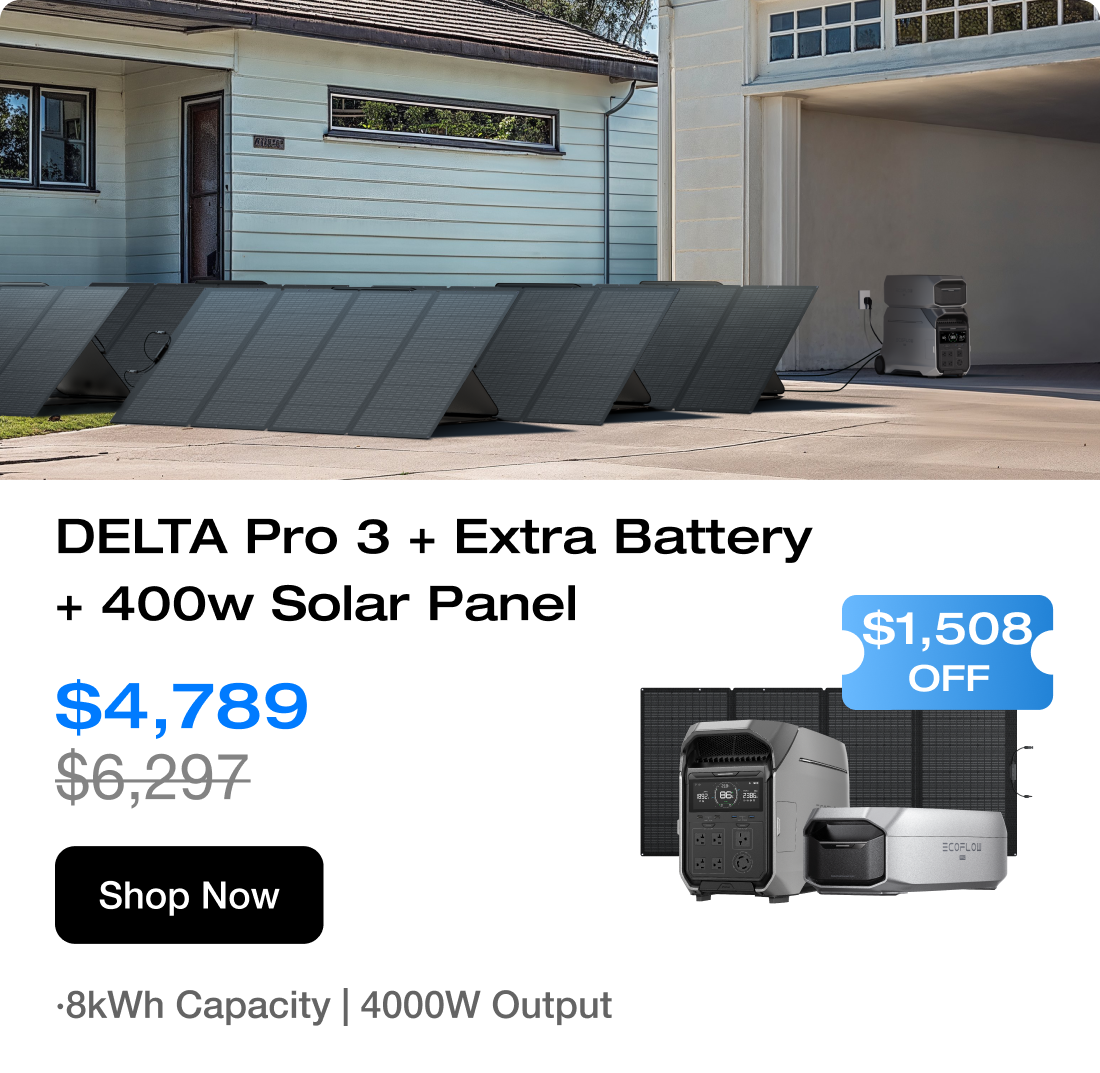 DELTA Pro 3 + Extra Battery + 400w Solar Panel
