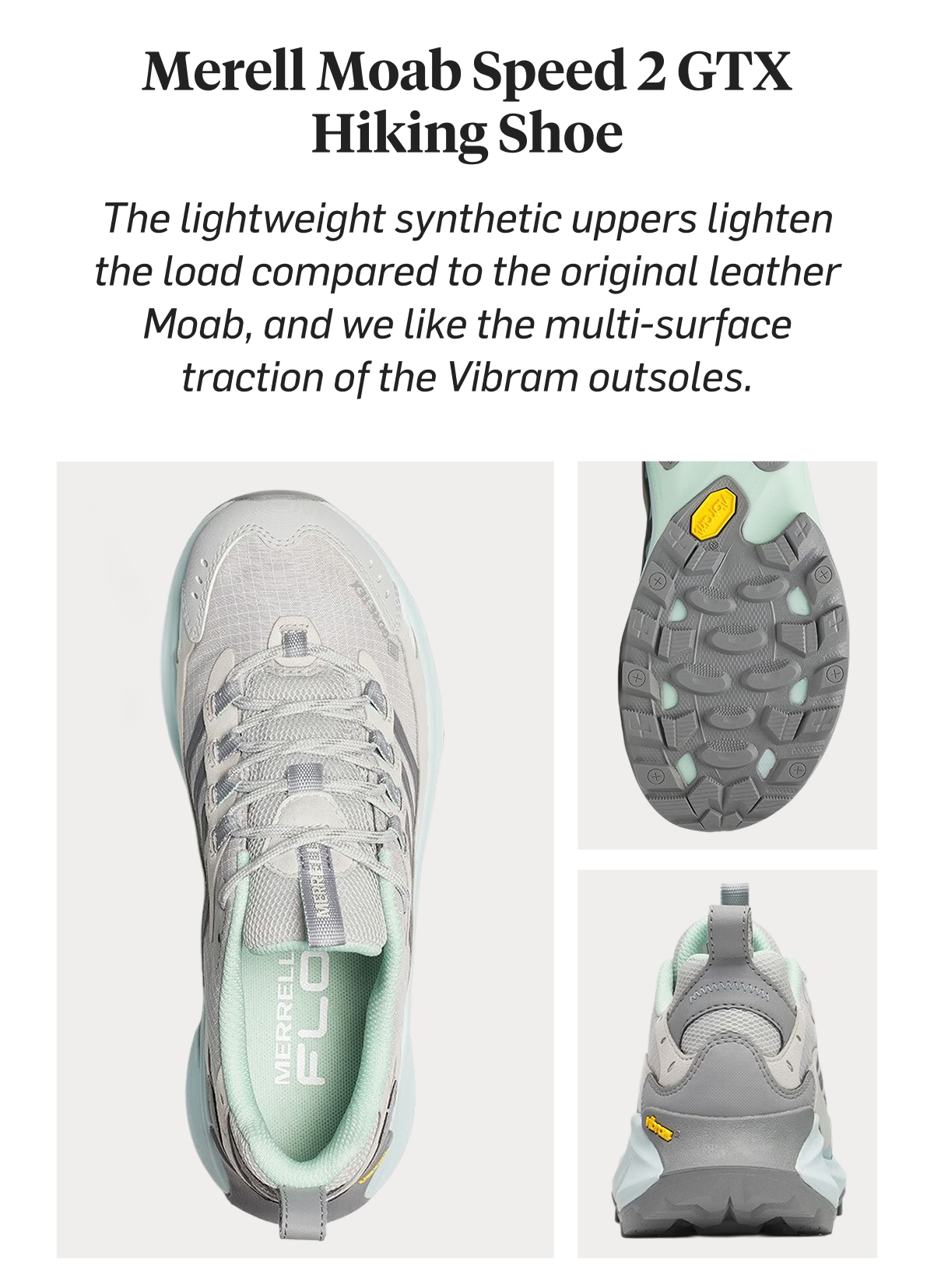Merrell Moab Speed 2 GTX Hiking Shoe: lightweight synthetic uppers lighten the load, multi-surface traction from the Vibram outsoles. Women's. Shop Now!