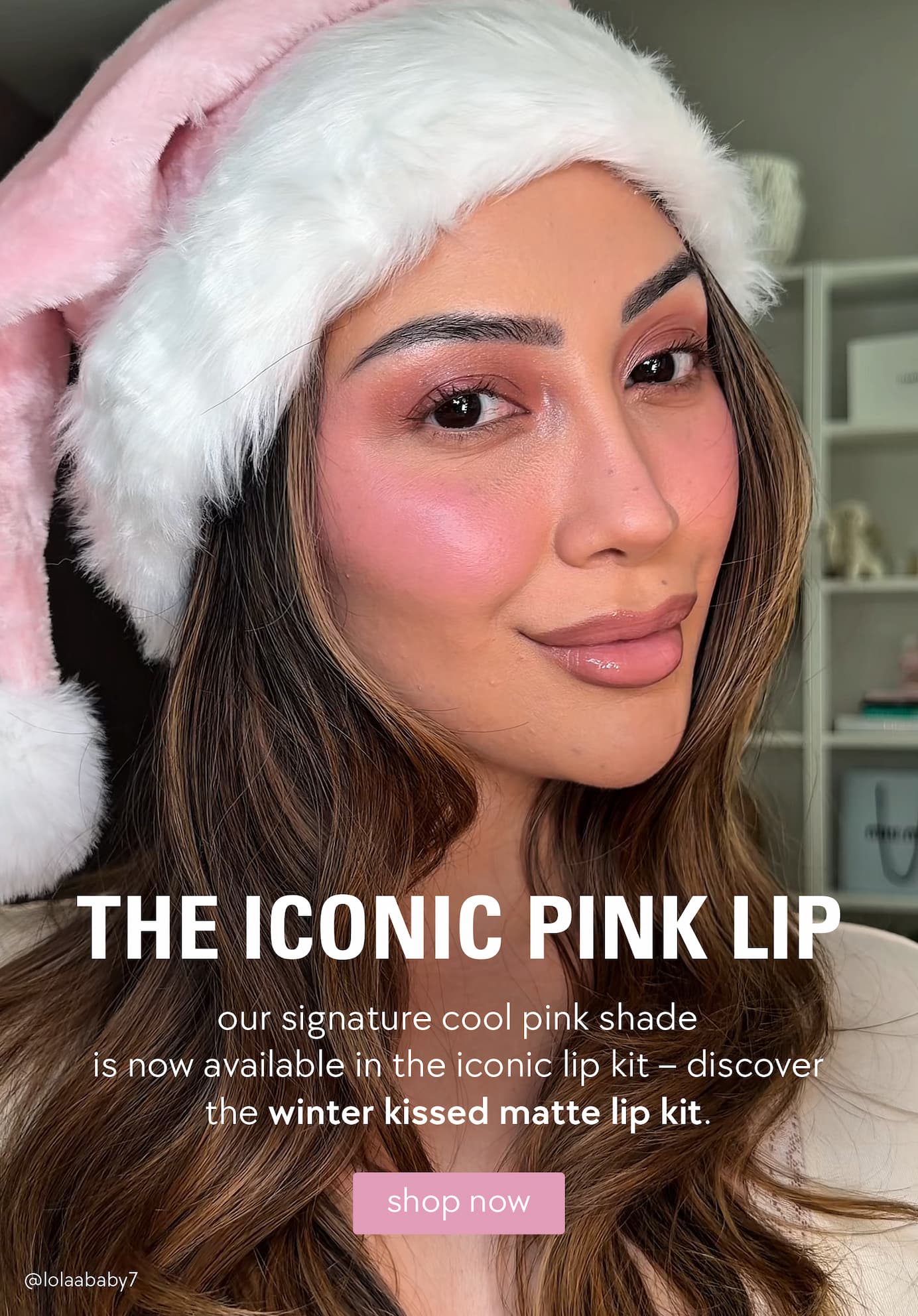 the iconic pink lip: our signature cool pink shade is now available in the iconic lip kit - discover the winter kissed matte lip kit
