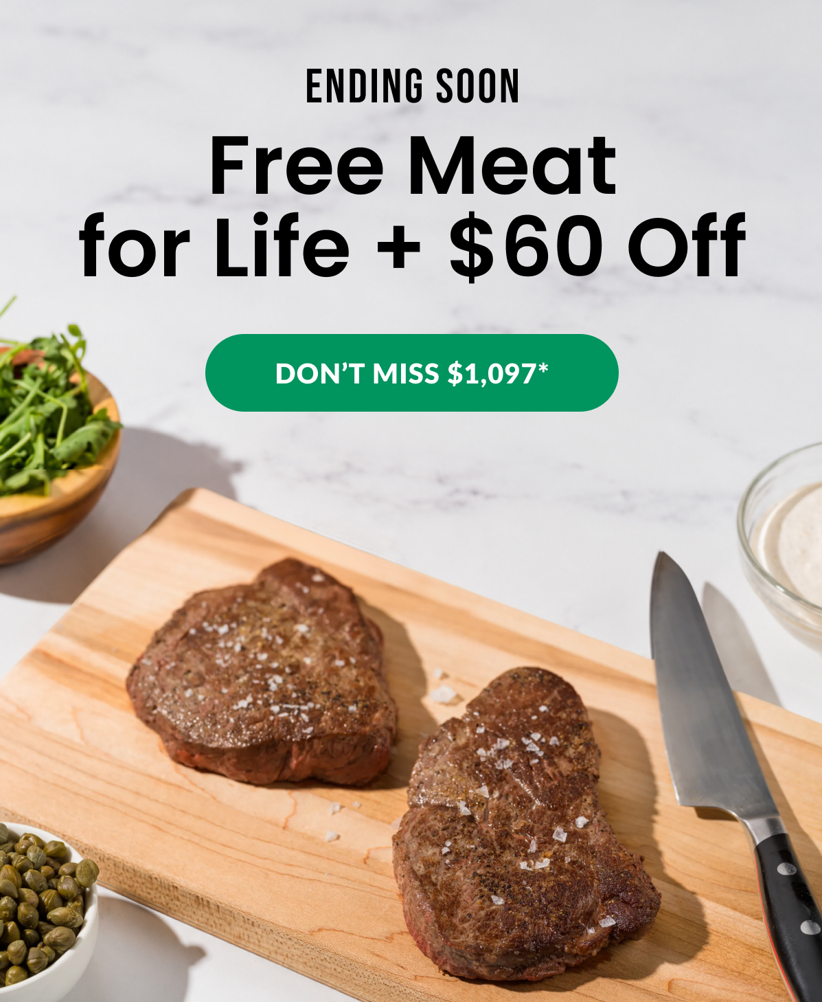 Ending Soon: Free Meat for Life + $60 OFF | DON'T MISS IT