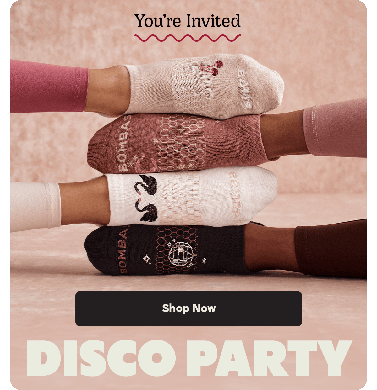 You&rsquo;re Invited. Shop Now. DISCO PARTY