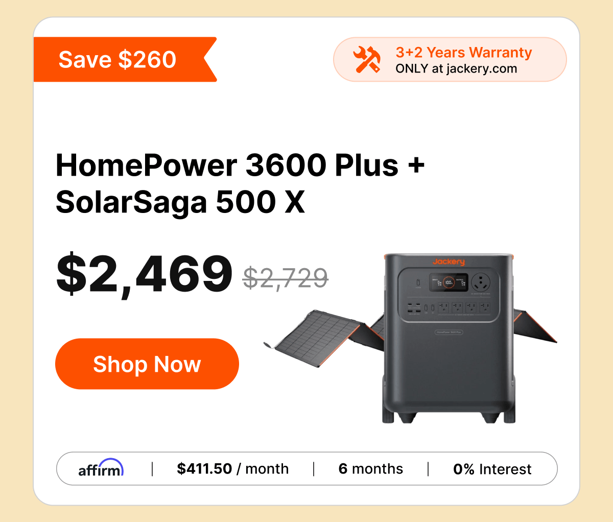 HomePower 3600 Plus + SolarSaga 500 X