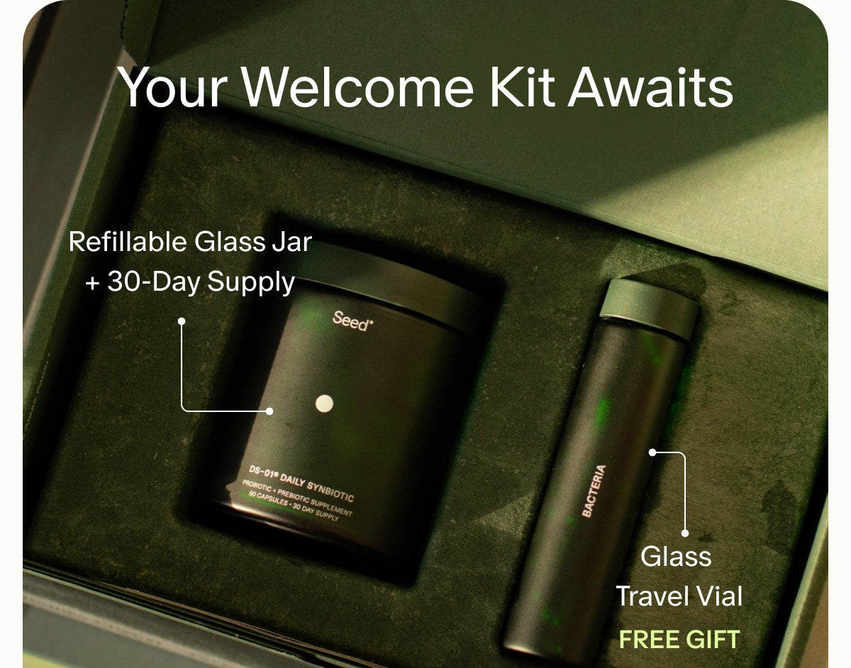 Your Welcome Kit Awaits | Refillable Glass Jar + 30-Day Supply | Glass Travel Vial FREE GIFT