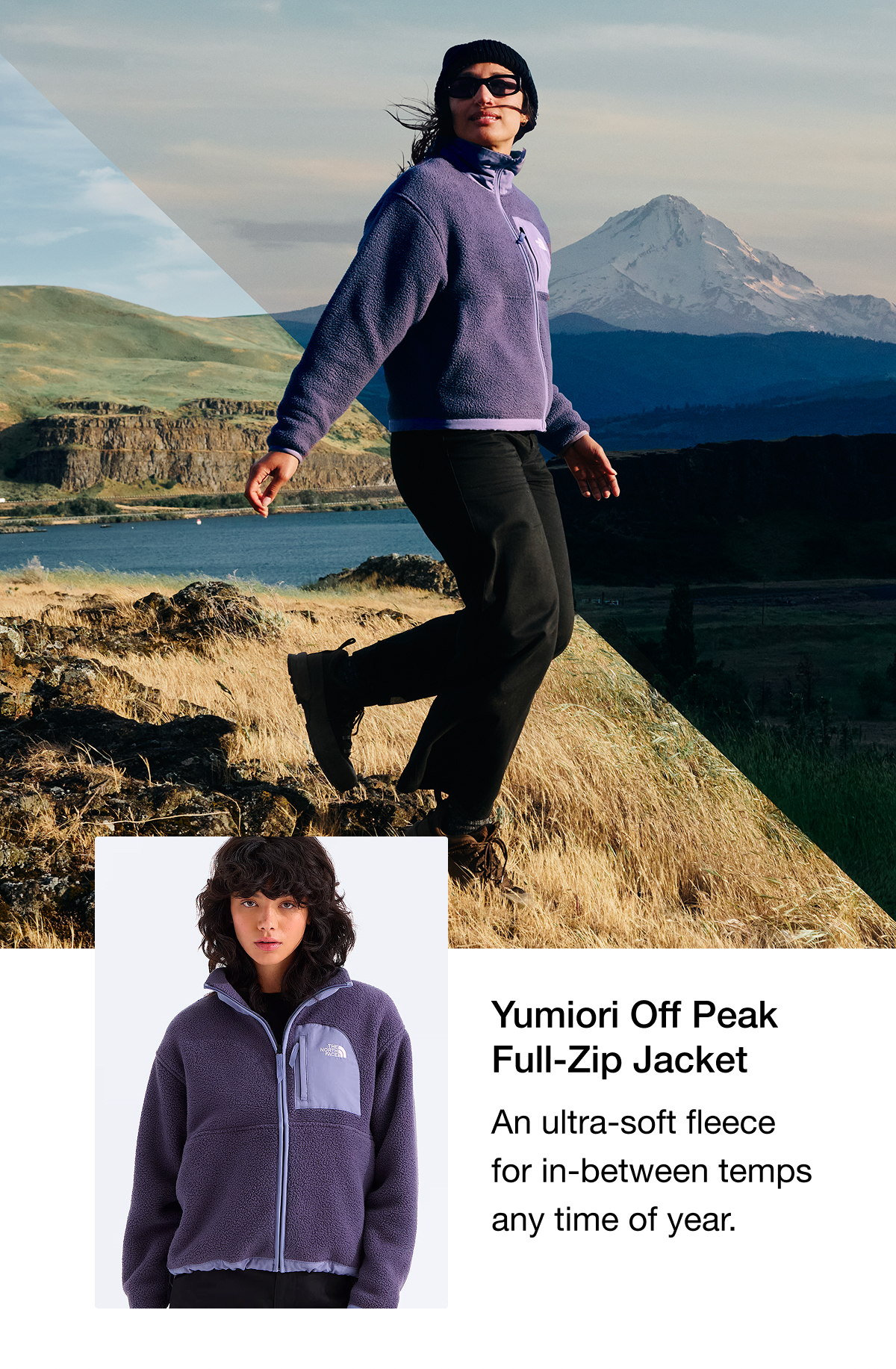 Yumiori Off Peak Full-Zip Jacket. An ultra-soft fleece for in-between temps any time of year.