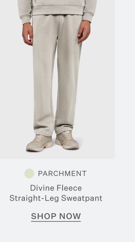 Divine Fleece Straight-Leg Sweatpant - Parchment