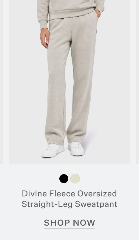 Divine Fleece Oversized Straight-Leg Sweatpant