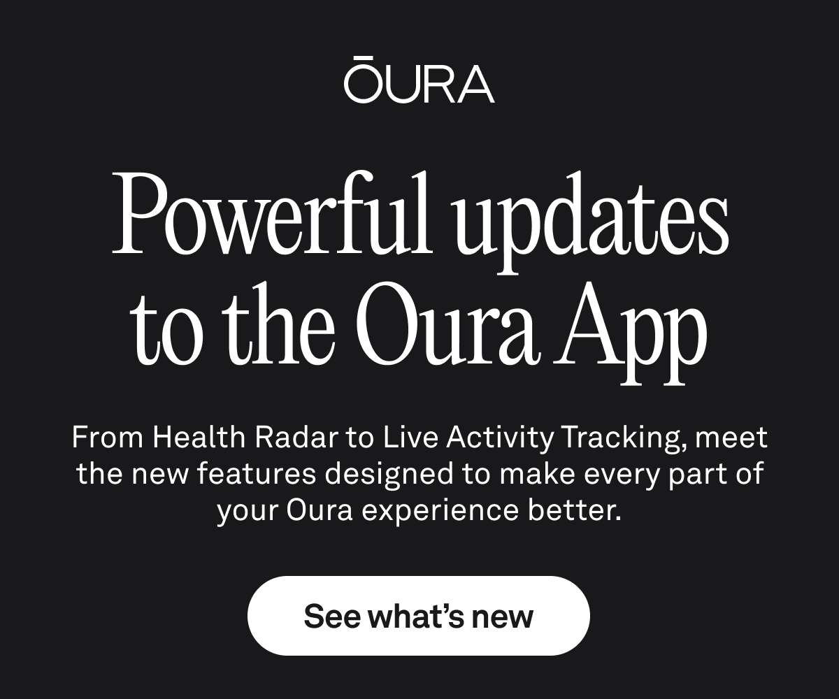 Oura logo with headline 