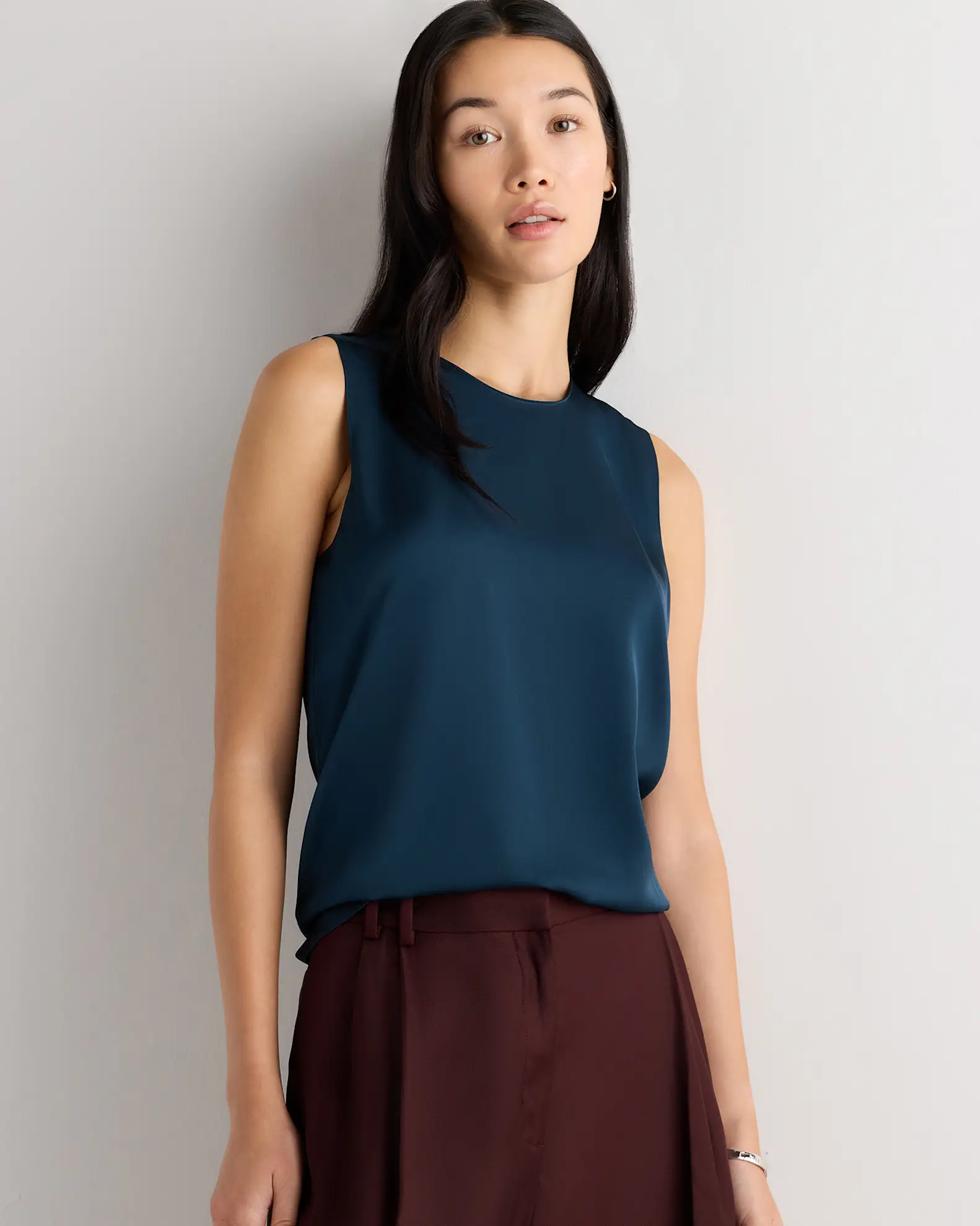 Washable Stretch Silk Shell Tank