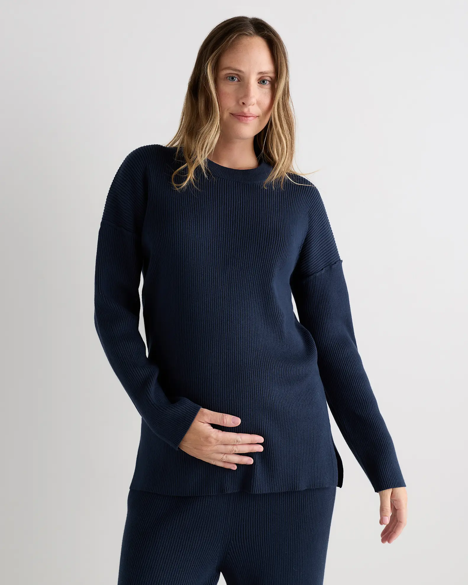 Cotton Cashmere Oversized Maternity Sweater
