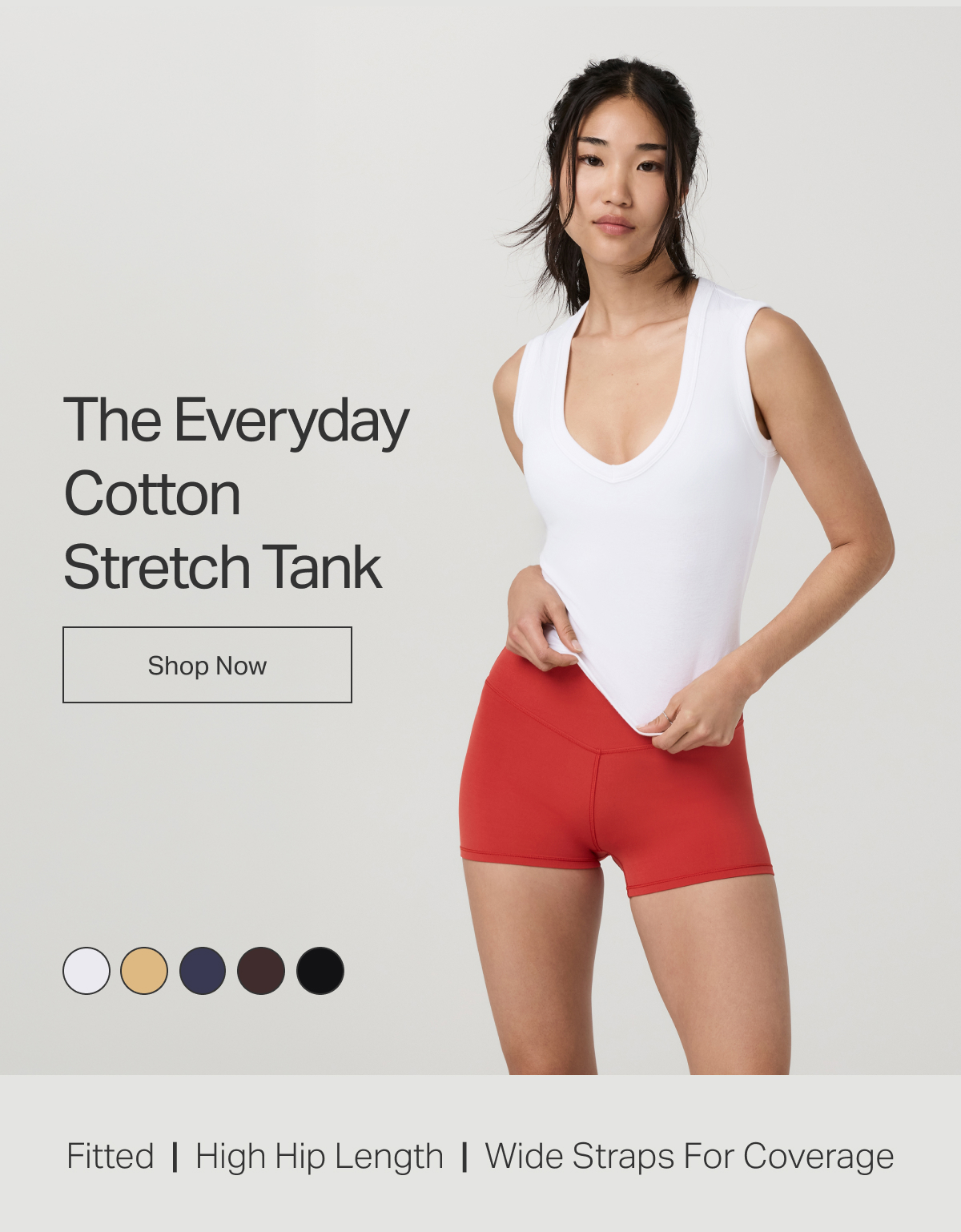 The Everyday Cotton Stretch Tank