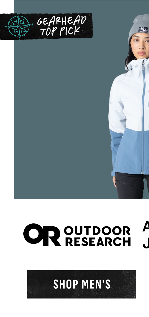 Gearhead Top Pick: Outdoor Research Aspire 3L Jacket. Shop Men's