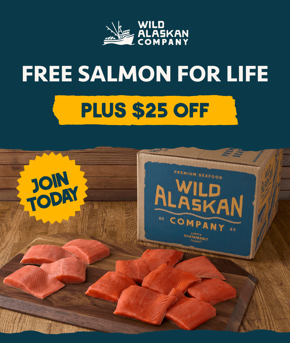 Free Salmon for Life PLUS $25 Off Your First Box