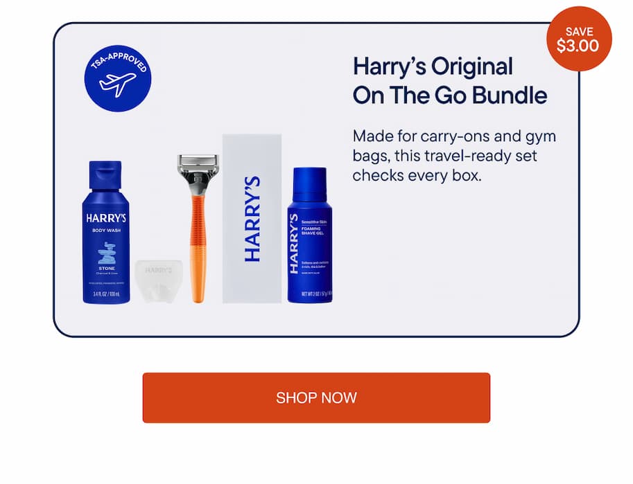 Original on the go bundle. Made for carry ons and gym bags. Travel ready set. 