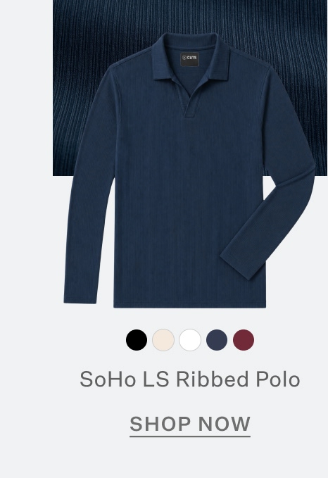 SoHo Long Sleeve Ribbed Polo