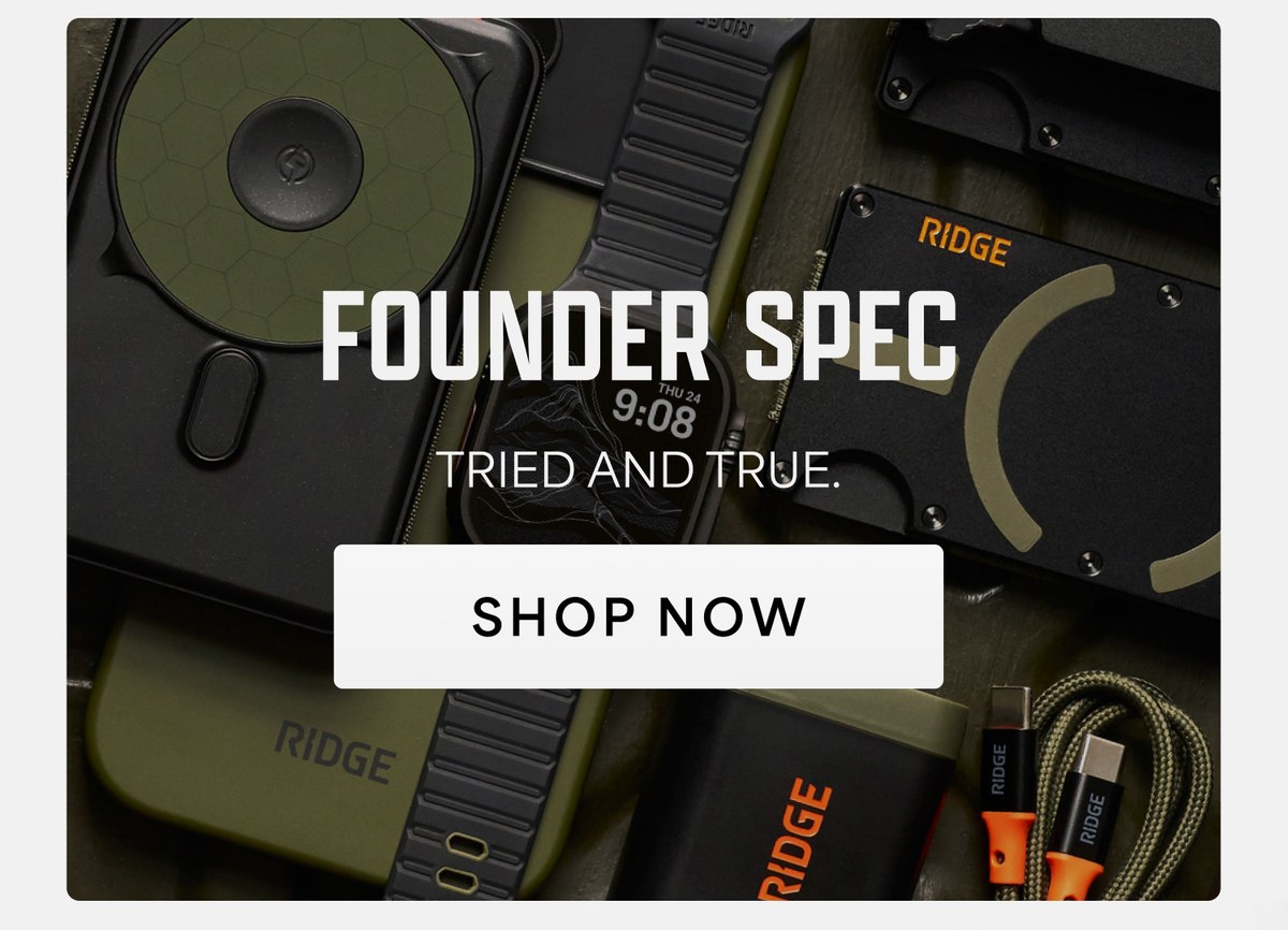 Founder Spec: tried and true. Shop now.