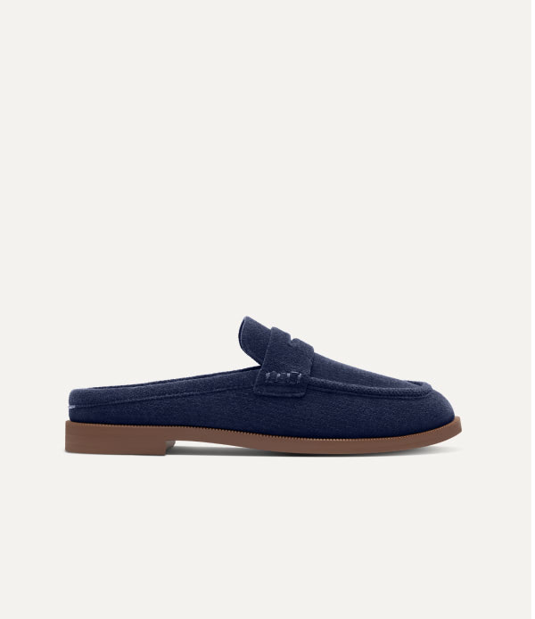 The Penny Loafer Mule Navy