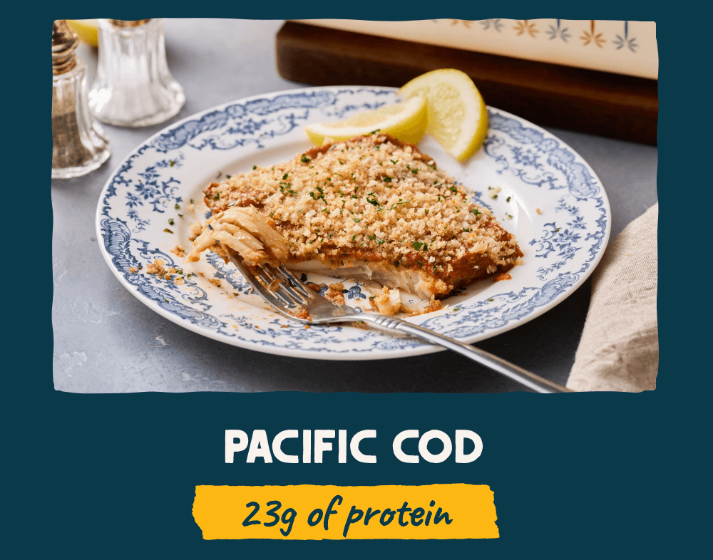 Pacific Cod with 23 grams of protein