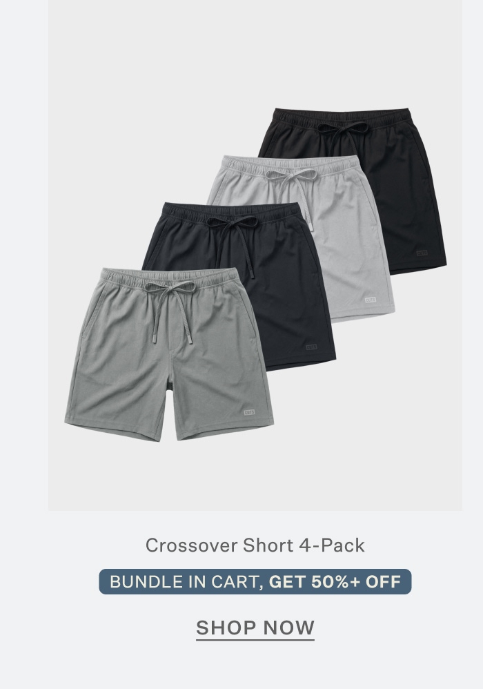 Crossover Short 4-Pack | Bundle in Cart, Get 50%+ Off