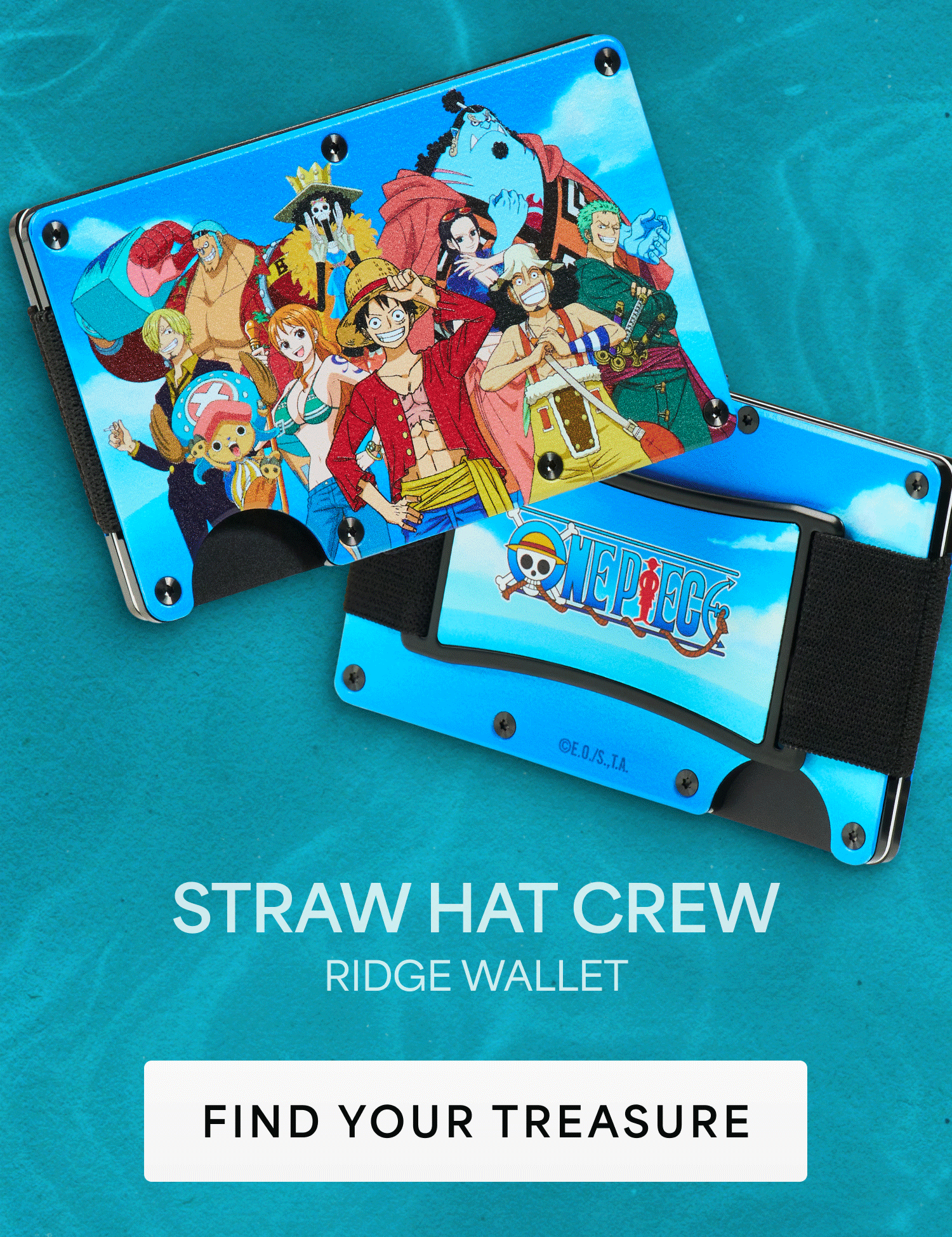 Find your treasure: Straw Hat Crew Ridge Wallet, Ridge Wallet for MagSafe, ONE PIECE KeyCase and ONE PIECE Power Bank.