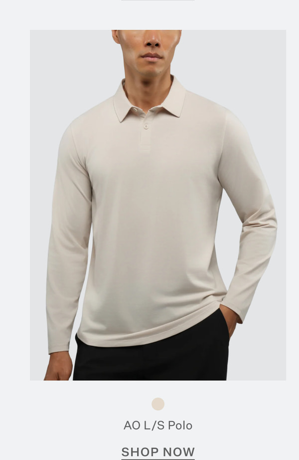 AO L/S Polo | Clay | Shop Now