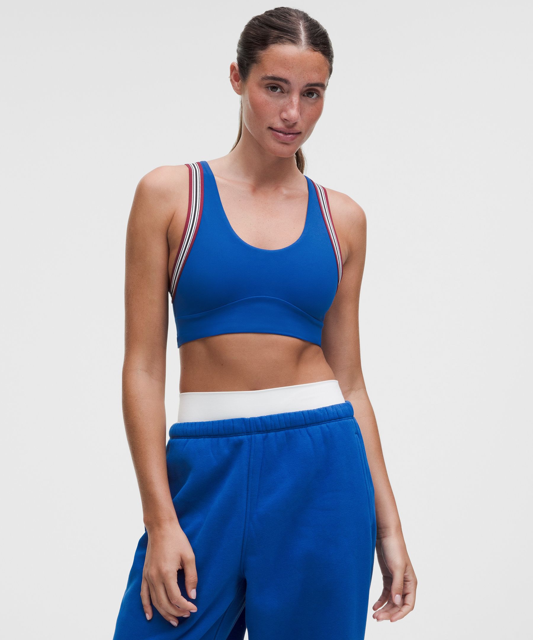 Groove Yoga Bra Light Support, B/C Cup *Striped Trim