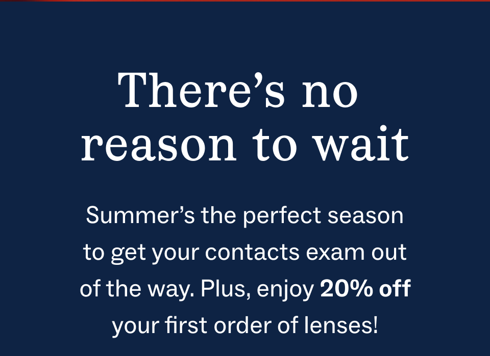 20% off your first order of lenses