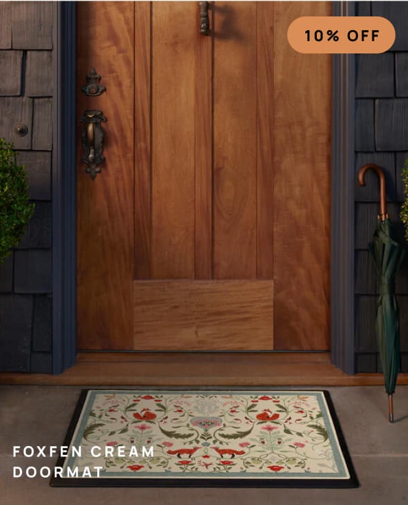 Foxfen Cream Doormat